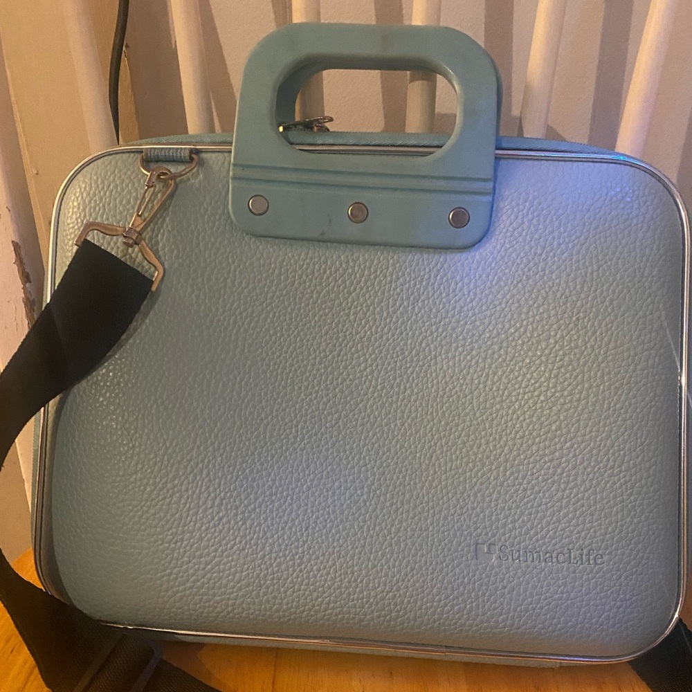 Sumaclife Laptop Carry Case Shoulder Bag Light Blue